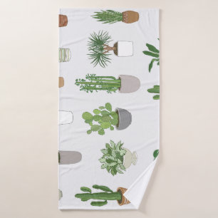 Plantes de maison, motif vintage de doodle