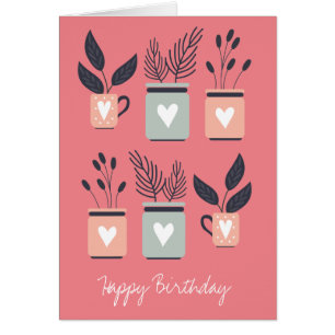 Plantes de pot moderne rose et gris pastel