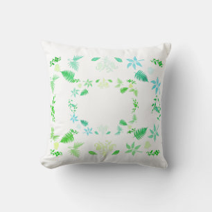 Plantes Feuilles Vertes Nature Jeté Coussin
