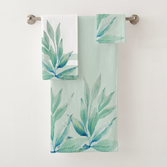 Plantes modernes de l'océan bleu aquarelle (En situation)