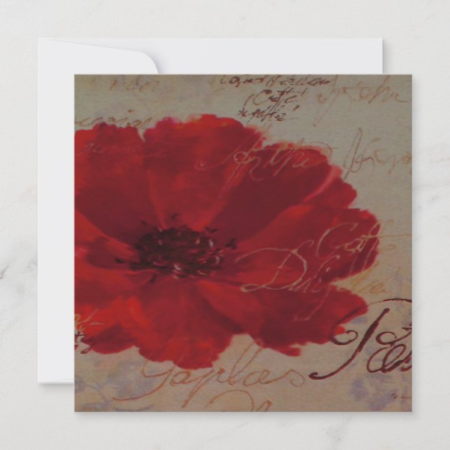 Plantes Rouges ~ Invitations (Devant)