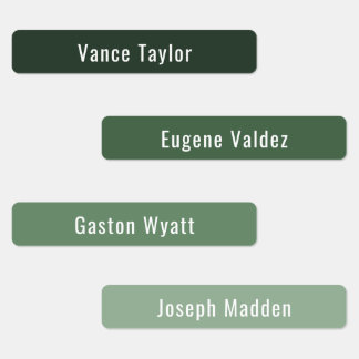 Plantes verts Couleurs imperméables Nom Étiquettes