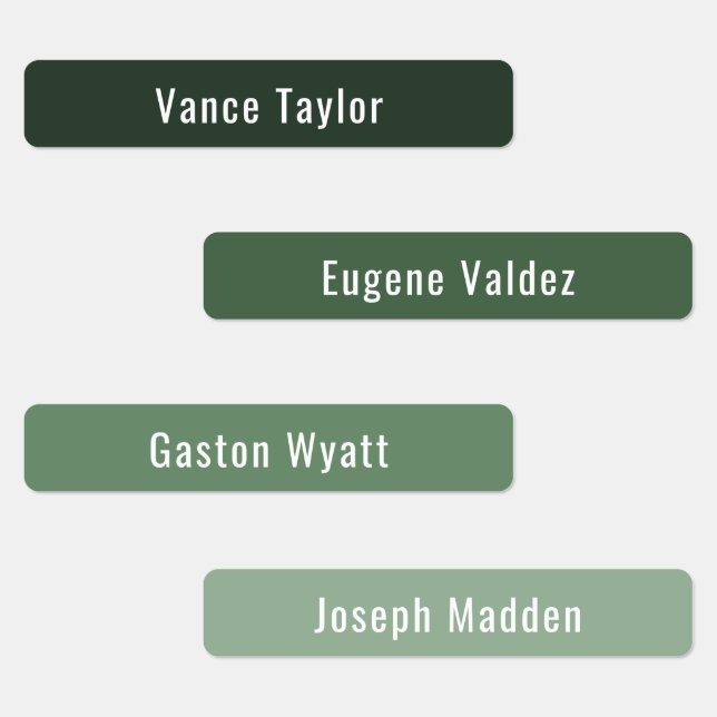 Plantes verts Couleurs imperméables Nom Étiquettes (Groupe)