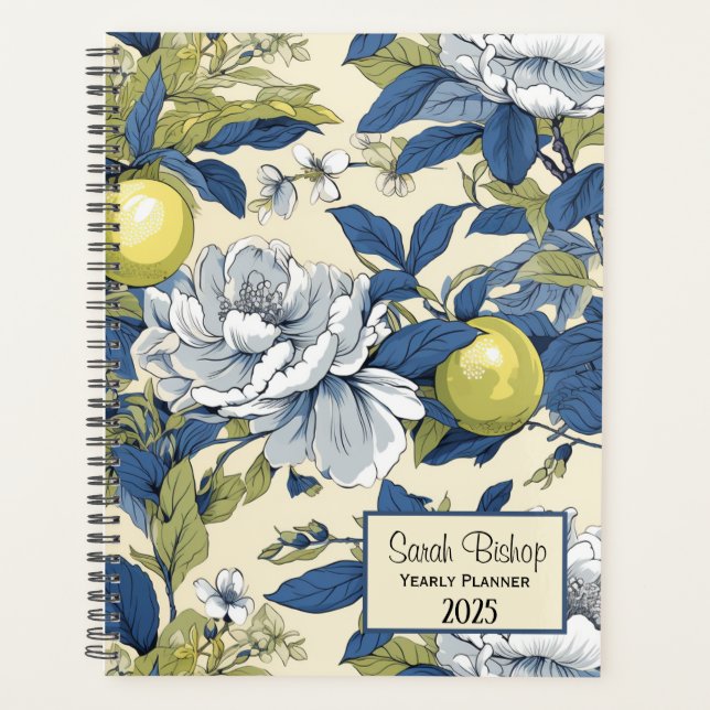 Planteur floral bleu et vert (Devant)