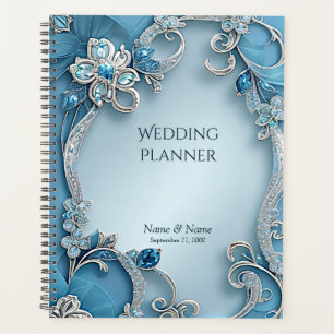 Planteur Floral Orné Bleu