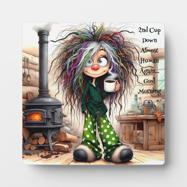 Plaque à café Quirky Lady Presque Humaine Tabletop (Devant)