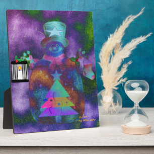 Plaque à plateau "Whimsical Snowman" avec Easel