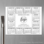Plaque Aimantée Effaçable Calendrier avec logo Contact Information Magnet<br><div class="desc">Ajoutez un logo avec un calendrier 2024 et de la place pour ajouter quelques lignes de texte. Le calendrier entoure votre image de marque d'entreprise. Un objet amusant pour le Nouvel An à utiliser comme cadeau de société. Vous pouvez modifier les couleurs dans la zone de conception avancée. Un article...</div>