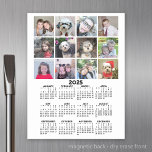 Plaque Aimantée Effaçable Calendrier avec photo - Vue de l'année complète<br><div class="desc">Ajoutez 12 photos à ce calendrier 2025 et utilisez-le chez vous toute l'année. Pour obtenir de meilleurs résultats, utilisez des photos qui ont été découpées en carré. Un article très utile pour l'école ou le bureau à domicile. Une recherche standard pour votre bureau à domicile ou casier scolaire. Cela montre...</div>