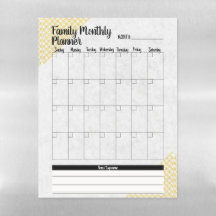 Calendrier et planificateur familial mensuel