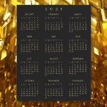 Plaque Aimantée Effaçable Noir 2025 Calendrier de l'année complète Accueil R<br><div class="desc">Typographie de script sur mesure et élégante, simple, élégant, noir et faux or, calendrier 2025, feuille magnétique magnétique du réfrigérateur du bureau de la maison. Fait un grand cadeau, pour noël, les vacances, les nouvelles années, et plus, pour vos proches, employés, personnel, pairs, collègues, famille et amis. Idéal pour l'utilisation...</div>