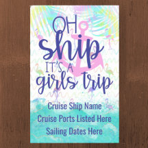 Tropical Oh Ship It's a Girls Trip | Cruise Door