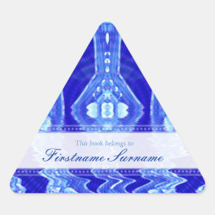 Plaque : Autocollant Triangle Bleu Liquide