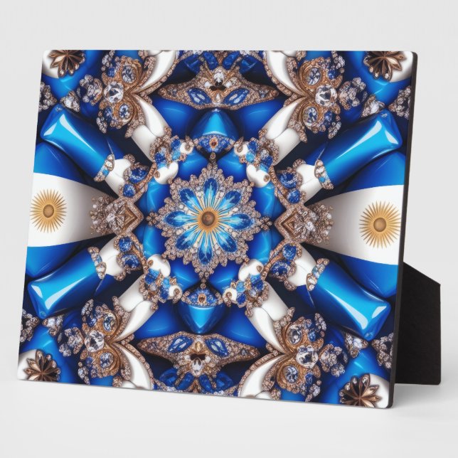 Plaque aux couleurs argentines Design moderne (Côté)