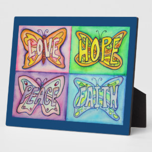 Plaque cadeau de peinture à quatre mots papillon a