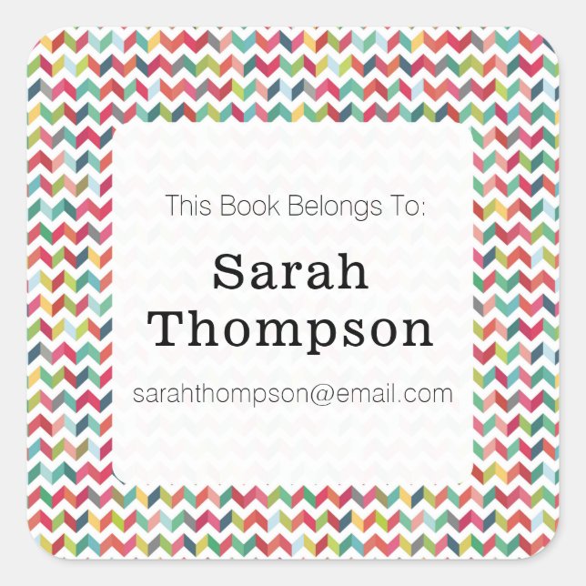 Plaque Ce Livre Appartient Aux Autocollants (Devant)