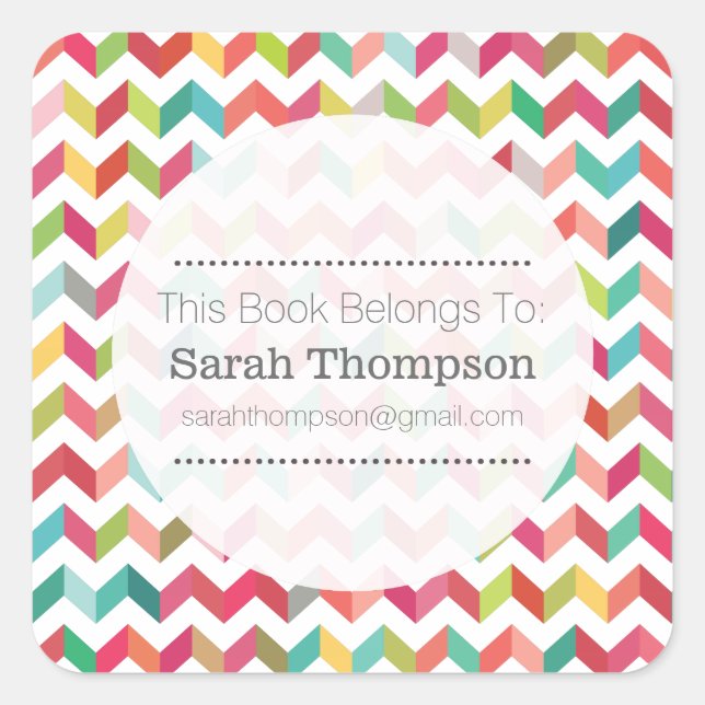 Plaque Ce Livre Appartient Aux Autocollants (Devant)