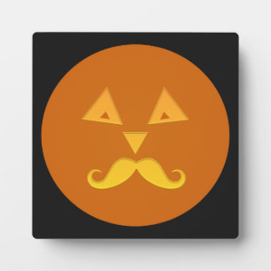 Plaque Citrouille de la Moustache d'Halloween