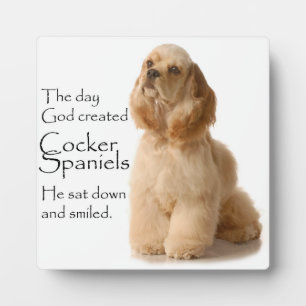 Plaque Cocker Spaniel