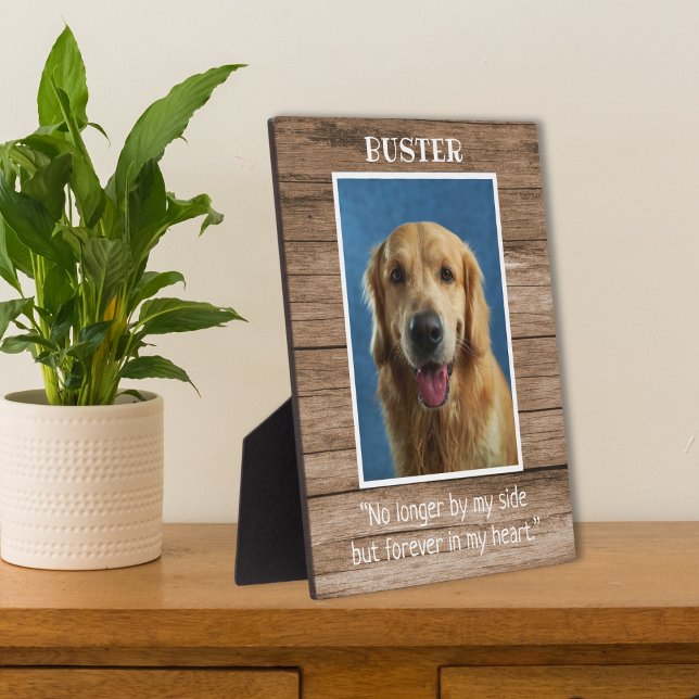 Plaque commémorative de photo de chien en bois rus (Créateur téléchargé)