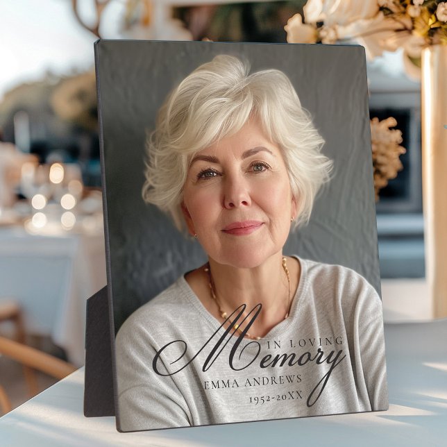 Plaque commémorative funéraire avec photo "À la mé (Créateur téléchargé)