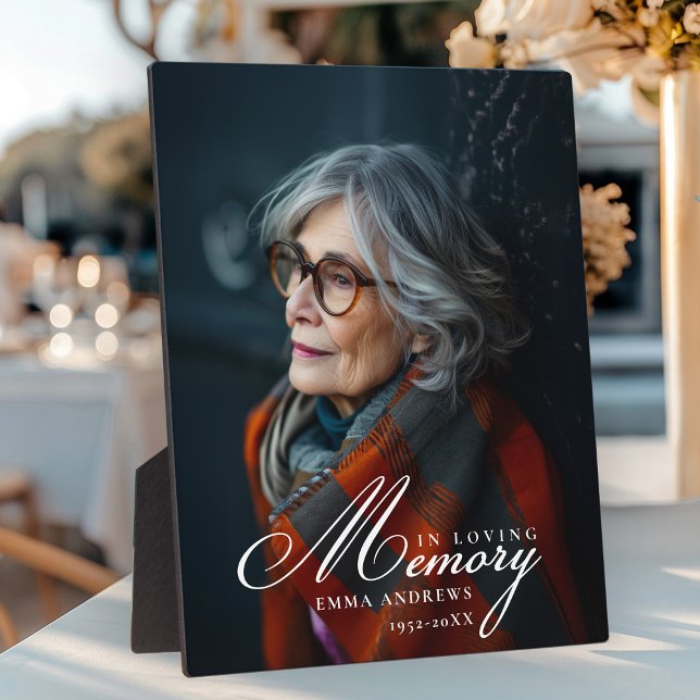 Plaque commémorative funéraire photo "À la mémoire (Créateur téléchargé)