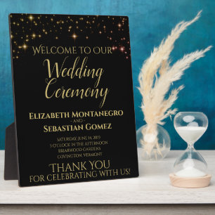 Plaque d'accueil Mariage Shimmering Sparkles