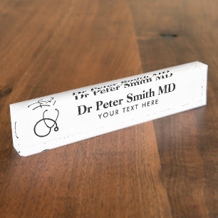 Plaque d'acrylique personnalisée pour médecin