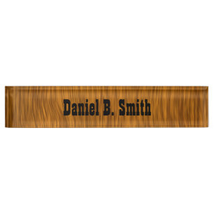 Plaque d'affichage en bois doré occidental personn