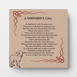 Plaque d'appréciation du pasteur