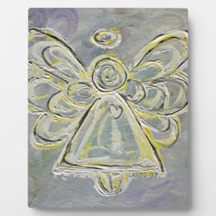 Plaque d'art du gardien Argent Blanc Ange Peinture