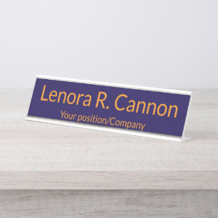 Plaque de bureau à nom personnalisé pour la décora