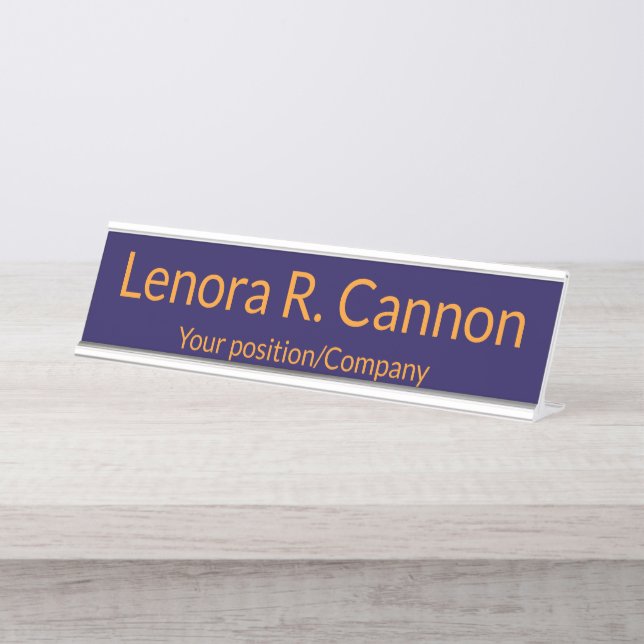 Plaque de bureau à nom personnalisé pour la décora (Devant)