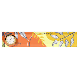 Plaque de bureau abstraite florale