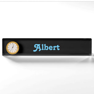 Plaque de bureau Albert