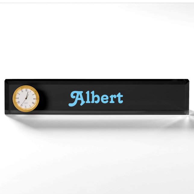 Plaque de bureau Albert (Devant)