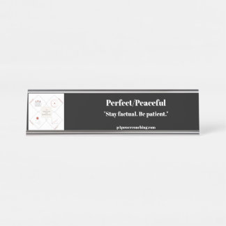 Plaque de bureau argenté Parfait/Paisible