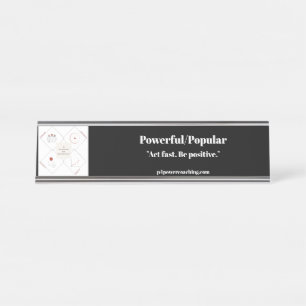 Plaque de bureau argenté puissant/populaire