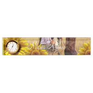 Plaque de bureau Cowboy Tournesol