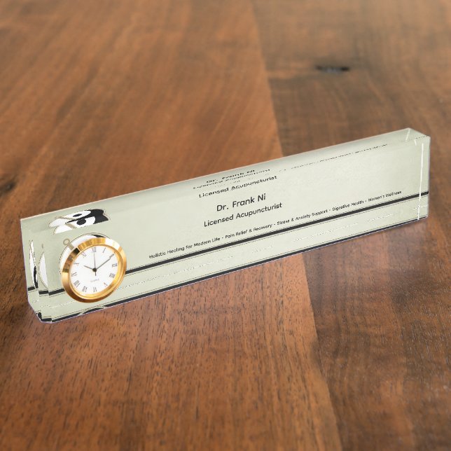 Plaque de bureau d'acupuncteur (Taille)