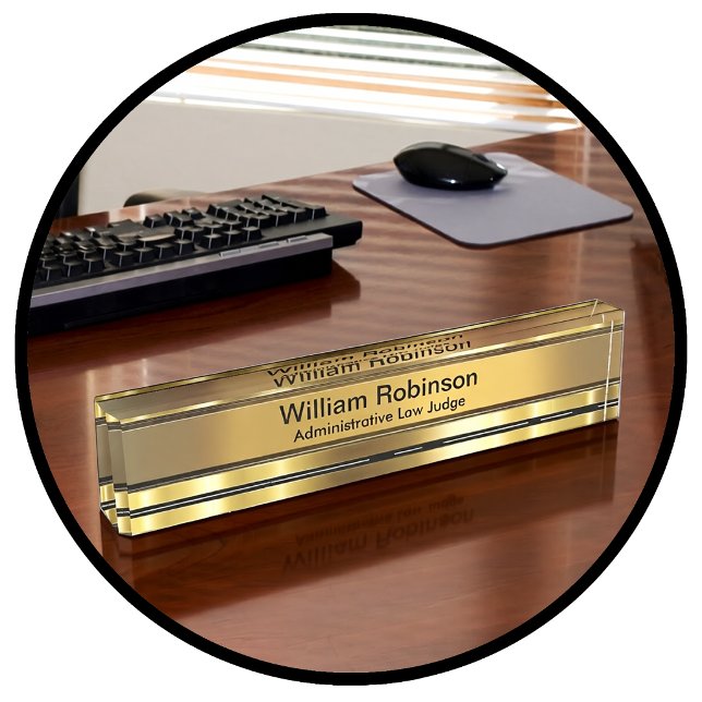 Plaque de bureau de juge de droit administratif de (Créateur téléchargé)