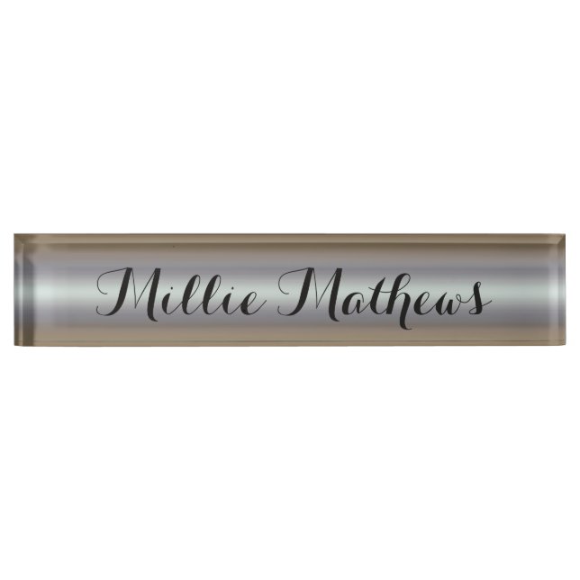 Plaque de bureau - Dégradé blanc HAMbyWG (Devant)