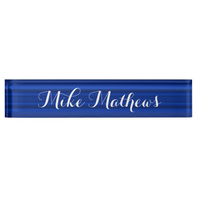Plaque de bureau - Dégradé bleu HAMbyWG (Devant)