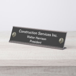 Plaque de bureau d'entreprise de construction