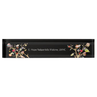 Plaque de bureau en acrylique Whimsy Birds