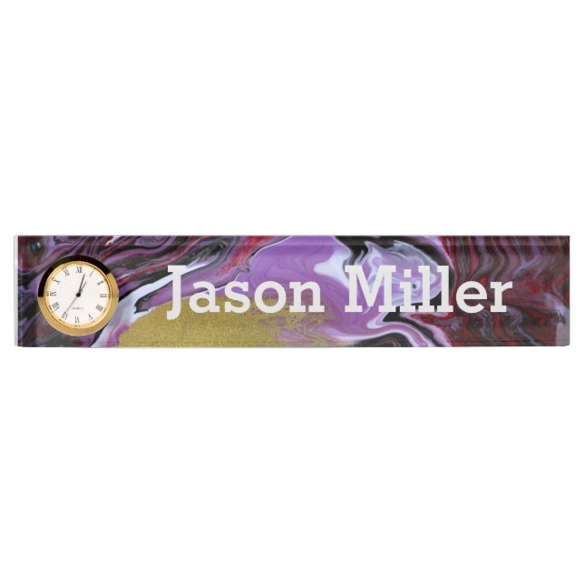 Plaque de bureau en marbre (Devant)
