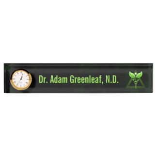 Plaque de bureau en médecine alternative Dark Gree