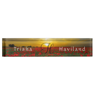 Plaque de bureau HAMbyWG - Coucher de soleil sur c
