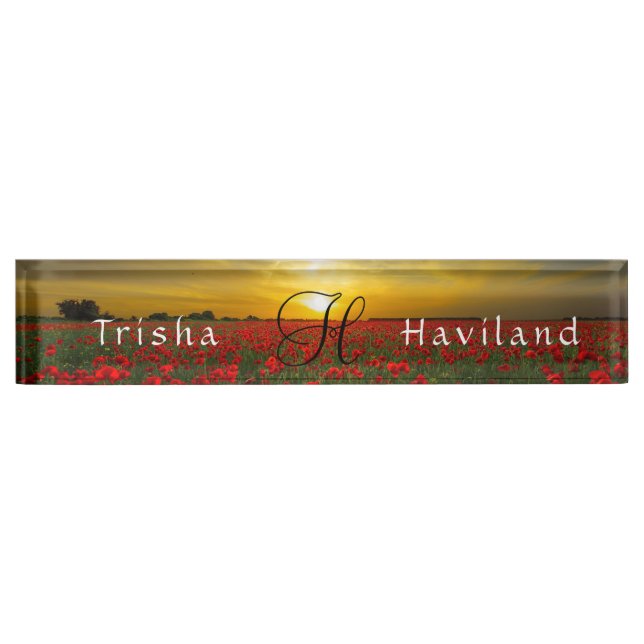 Plaque de bureau HAMbyWG - Coucher de soleil sur c (Devant)