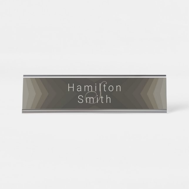 Plaque de bureau - HAMbyWG - Marron Taupe (Devant)